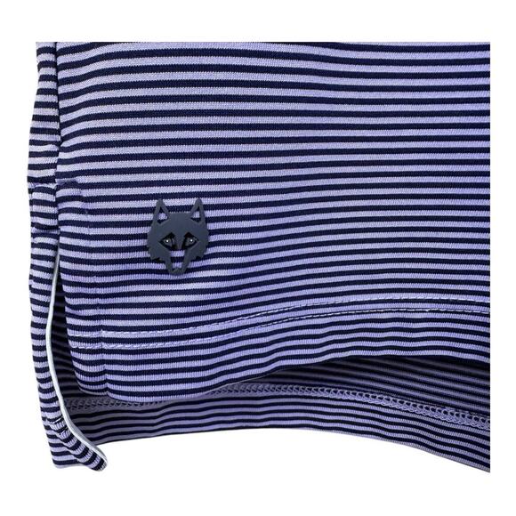 Greyson Saranac Polo Shirt Men XL Striped Golf Athletic Purple Performance - Picture 4 of 12